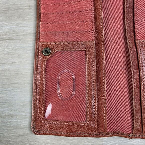 Fossil Genuine Leather Women's Wallet Cards Cash Coins Pockets Brown Orange 2010 - Picture 10 of 15